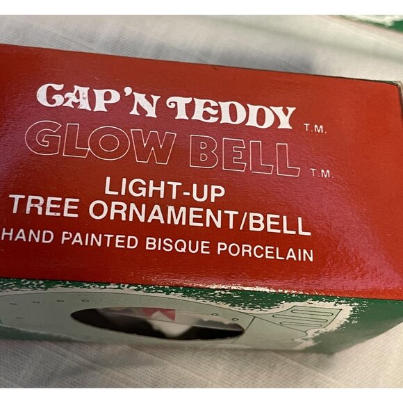 1990s Lot Of 3 Robel Hall Capn Teddy Glow Bell Light Up Porcelain Ornament-RARE - Picture 6 of 9
